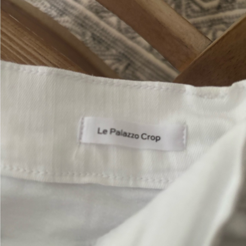 Frame Denim Le Palazzo Crop in White